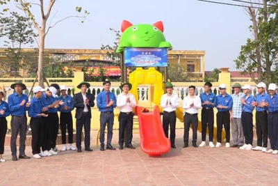 Công trình thanh niên “Sân chơi cộng đồng” xã Cao Minh, huyện Vĩnh Bảo.
