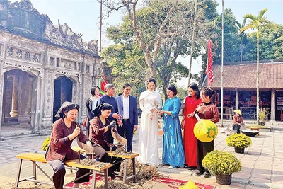 Làng nghề trồng và chế biến dược liệu truyền thống tại huyện Gia Viễn. (Ảnh YẾN TRINH)