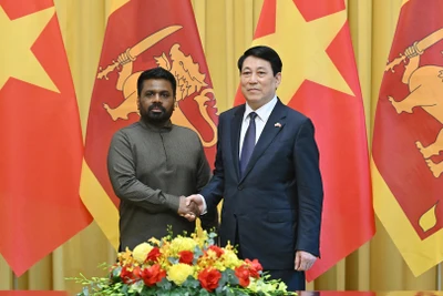 Chủ tịch nước Lương Cường và Tổng thống Sri Lanka Anura Kumara Dissanayaka.