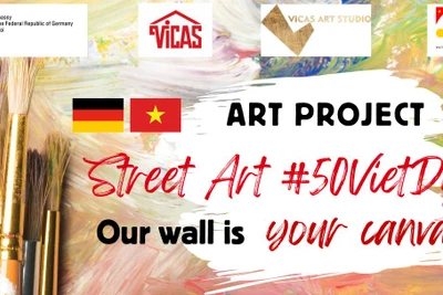 Poster dự án đưa nghệ thuật thị giác trở thành cầu nối hữu nghị Việt Nam-Đức. (Ảnh: Đại sứ quán Đức tại Việt Nam)