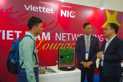 Khu kết nối riêng của Việt Nam tại triển lãm. (Ảnh: NIC)