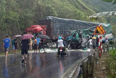 Hiện trường xảy ra vụ tai nạn.