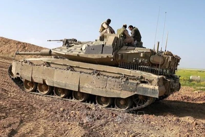 Binh sĩ Israel được triển khai tại khu vực miền nam, giáp giới với Dải Gaza. (Ảnh:THX/TTXVN)