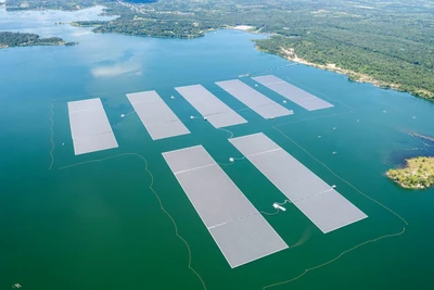 Một trang trại điện mặt trời nổi do EGAT xây dựng. (Ảnh: EGAT)