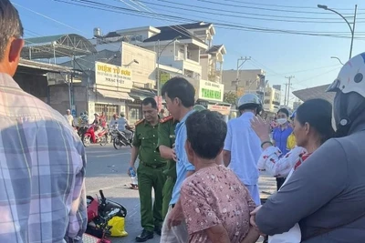 Hiện trường vụ tai nạn.