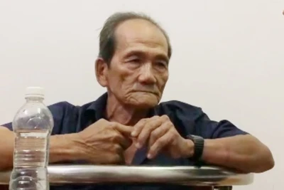 Đối tượng Huỳnh Văn Tâm tại cơ quan công an.