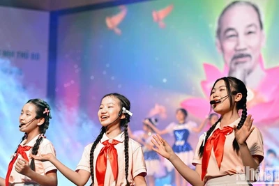 Không khí vui tươi, sôi nổi tại Đại hội Cháu ngoan Bác Hồ thành phố Hà Nội lần thứ XV, diễn ra cuối tháng 3/2025.