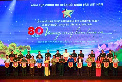 Liên hoan Nghệ thuật quần chúng lực lượng vũ trang và thanh niên, sinh viên lần thứ X năm 2024 tại Khu vực I quy tụ 24 đoàn tiêu biểu thuộc các đơn vị lực lượng vũ trang, thanh niên, sinh viên, cơ quan chức năng địa phương phía Nam