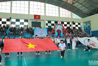 Quang cảnh khai mạc Đại hội thể dục thể thao ngành giáo dục và đào tạo tỉnh Lâm Đồng năm 2025.