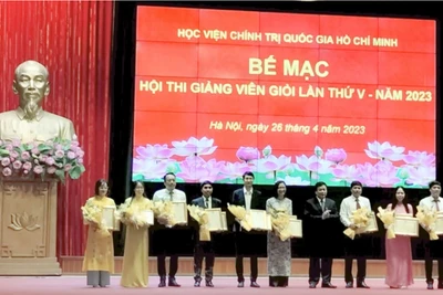 Lễ bế mạc, trao giải thưởng Hội thi giảng viên giỏi cấp học viện.