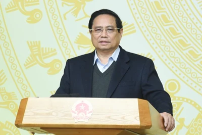 Thủ tướng Phạm Minh Chính phát biểu ý kiến chỉ đạo Phiên họp thứ hai Ban Chỉ đạo xây dựng nhà máy điện hạt nhân. (Ảnh: TRẦN HẢI)