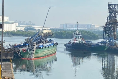 Hiện trường vụ tai nạn.