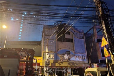 Quán karaoke An Phú - nơi xảy ra vụ cháy gây hậu quả đặc biệt nghiêm trọng làm 32 người tử vong.