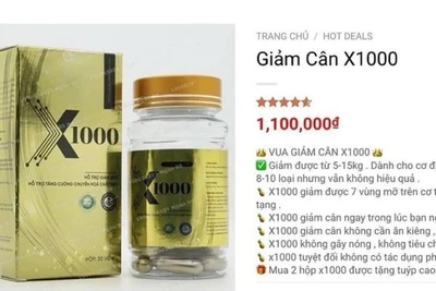 Một trong số các sản phẩm giảm cân được DJ Ngân 98 quảng cáo. (Ảnh chụp màn hình)