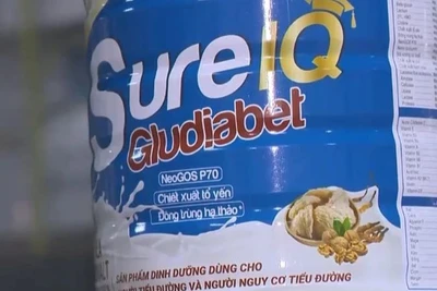 Một nhãn hiệu sữa bột giả do Công ty cổ phần Dược quốc tế Rance Pharma sản xuất. (Ảnh: VTV)