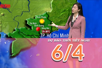 [Video] Dự báo thời tiết ngày 6/4/2025: Không khí lạnh tăng cường yếu