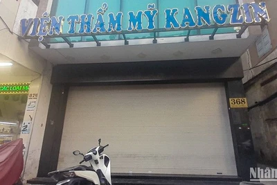 Cơ sở thẩm mỹ viện này bị phạt 320 triệu đồng. (Ảnh: ANH ĐÀO)