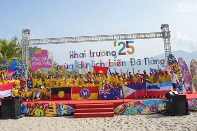 Đà Nẵng khai trương mùa du lịch biển Đà Nẵng 2025 sáng 29/4. (Ảnh: ANH ĐÀO)