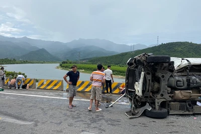 Hiện trường vụ tai nạn. (Ảnh: Công an cung cấp)