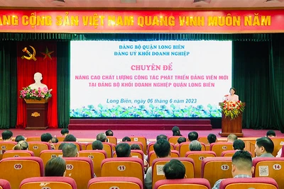 Triển khai Chuyên đề Nâng cao chất lượng công tác phát triển đảng viên mới tại Đảng bộ Khối doanh nghiệp quận Long Biên