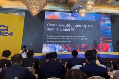 Lễ công bố bảng xếp hạng chỉ số năng lực cạnh tranh cấp tỉnh năm 2024. (Nguồn: Sở Tài chính tỉnh Lạng Sơn)