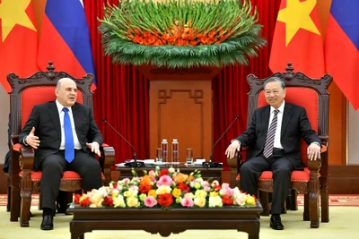 Tổng Bí thư Tô Lâm hội kiến với Thủ tướng Liên bang Nga Mikhail Vladimirovich Mishustin.