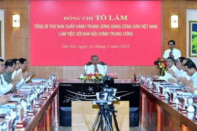 Tổng Bí thư Tô Lâm chủ trì buổi làm việc với Ban Nội chính Trung ương.