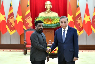 Tổng Bí thư Tô Lâm với Tổng thống Sri Lanka Anura Kumara Dissanayaka.