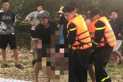 Vụ tai nạn đuối nước xảy ra chiều 3/5 vừa qua khiến 1 học sinh nam của Trường THCS Nghĩa Thành, huyện Nghĩa Đàn bị tử vong. (Ảnh: CHU MINH)