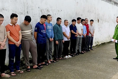 Các đối tượng bị cơ quan công an bắt giữ.