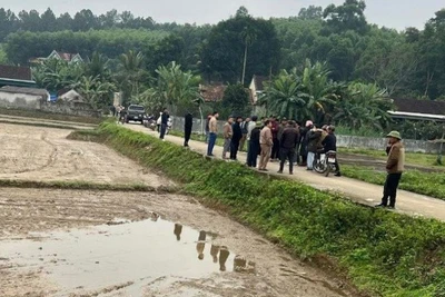 Khu vực xóm Xuân Phú, xã Đồng Thành, nơi xảy ra án mạng. Ảnh: TÚ NGUYỄN.