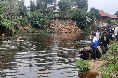 Lực lượng cứu hộ tổ chức tìm kiếm các nạn nhân.