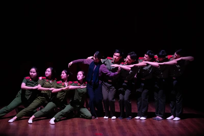 Tiết mục đạt giải nhất thể loại sân khấu hóa của Liên chi đoàn Công an nhân dân. (Ảnh: THANH THỂ)