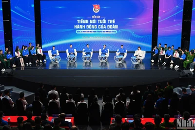 Toàn cảnh Diễn đàn "Tiếng nói tuổi trẻ - Hành động của Đoàn" năm 2025.