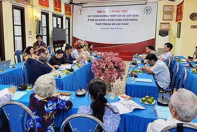 Toàn cảnh Hội thảo khoa học "Suy dinh dưỡng thấp còi và gầy còm ở trẻ em dưới 5 tuổi vùng khó khăn: Thực trạng và giải pháp".