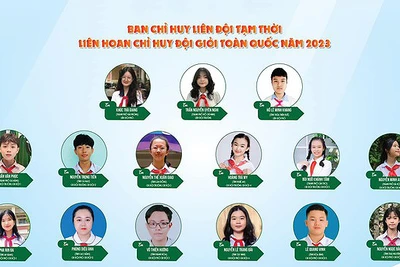 Các thành viên Ban Chỉ huy Liên đội tạm thời của Liên hoan.