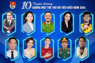 10 Gương mặt trẻ Thủ đô tiêu biểu năm 2024. (Ảnh do Thành đoàn Hà Nội cung cấp)