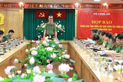 Bộ Công an họp báo 6 tháng năm 2023.