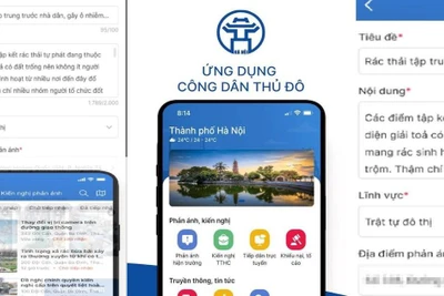 Giao diện ứng dụng Công dân Thủ đô số (iHanoi).