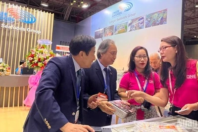 Gian hàng triển lãm của Công ty TNHH Thuỷ sản Lenger Việt Nam