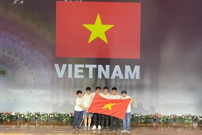 Đội tuyển quốc gia Việt Nam dự IMO 2022. (Nguồn: Bộ Giáo dục và Đào tạo)