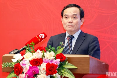 Phó Thủ tướng Chính phủ Trần Lưu Quang phát biểu tại Hội nghị. (Ảnh: Duy Linh)