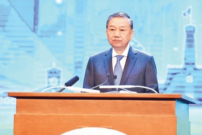 Tổng Bí thư Tô Lâm phát biểu tại phiên khai mạc Hội nghị thượng đỉnh Diễn đàn Đối tác vì Tăng trưởng xanh và Mục tiêu toàn cầu lần thứ tư. (Ảnh: TRẦN HẢI)