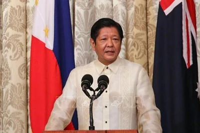 Tổng thống Philippines Ferdinand Marcos Jr. phát biểu tại Manila. (Ảnh: AFP/TTXVN)