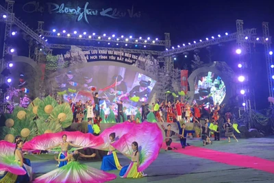 Khai mạc Lễ hội chợ phong lưu Khâu Vai năm 2023. (Ảnh: Thế Học)