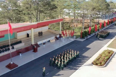 Lễ ra quân huấn luyện Học viện Lục quân năm 2025. (Ảnh: GIANG NAM)
