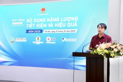 Ông Phương Hoàng Kim, Chánh Văn phòng Ban Chỉ đạo Tiết kiệm năng lượng, Vụ trưởng Vụ Tiết kiệm năng lượng và Phát triển bền vững, Bộ Công thương phát biểu.