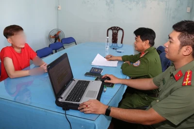 Đối tượng L.T.N, trước cơ quan điều tra.