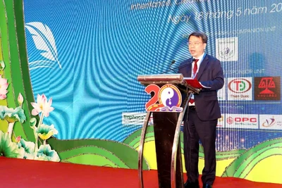 Phó Giáo sư, Tiến sĩ Nguyễn Quốc Huy, Giám đốc Học viện Y-Dược học cổ truyền Việt Nam phát biểu khai mạc hội thảo.