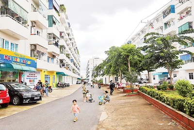 Một dự án nhà ở xã hội tại quận Bình Tân. (Ảnh THẾ ANH)